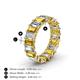 4 - Victoria 5x3 mm Emerald Cut Citrine and Lab Grown Diamond Eternity Band 