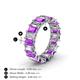 4 - Victoria 5x3 mm Emerald Cut Amethyst and Lab Grown Diamond Eternity Band 