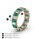 4 - Victoria 5x3 mm Emerald Cut Emerald and Lab Grown Diamond Eternity Band 