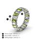 4 - Victoria 5x3 mm Emerald Cut Peridot and Lab Grown Diamond Eternity Band 