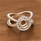 2 - Austyn Desire Round Shape Semi Mount Twisted Rope Cross Split Shank Halo Engagement Ring 