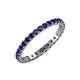 4 - Audrey 2.70 mm Blue Sapphire U Prong Eternity Band 