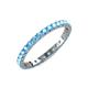 4 - Audrey 2.70 mm Blue Topaz U Prong Eternity Band 