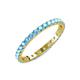 4 - Audrey 2.70 mm Blue Topaz U Prong Eternity Band 