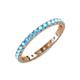 4 - Audrey 2.70 mm Blue Topaz U Prong Eternity Band 