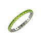 4 - Audrey 2.70 mm Peridot U Prong Eternity Band 
