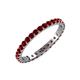 4 - Audrey 2.70 mm Red Garnet U Prong Eternity Band 