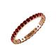 4 - Audrey 2.70 mm Red Garnet U Prong Eternity Band 