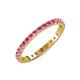 4 - Audrey 2.70 mm Rhodolite Garnet U Prong Eternity Band 