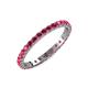 4 - Audrey 2.70 mm Ruby U Prong Eternity Band 