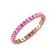 4 - Audrey 2.70 mm Pink Sapphire U Prong Eternity Band 