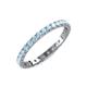 4 - Audrey 2.70 mm Aquamarine U Prong Eternity Band 
