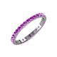 4 - Audrey 2.70 mm Amethyst U Prong Eternity Band 