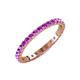 4 - Audrey 2.70 mm Amethyst U Prong Eternity Band 