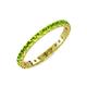 4 - Audrey 2.70 mm Peridot U Prong Eternity Band 