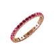 4 - Audrey 2.70 mm Ruby U Prong Eternity Band 