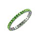 4 - Audrey 2.70 mm Green Garnet U Prong Eternity Band 