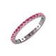 4 - Audrey 2.70 mm Rhodolite Garnet U Prong Eternity Band 