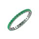 4 - Audrey 2.70 mm Emerald U Prong Eternity Band 