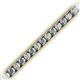 2 - Abril 3.80 mm Round Aquamarine and Lab Grown Diamond Eternity Tennis Bracelet 