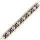 2 - Abril 3.80 mm Round Amethyst and Lab Grown Diamond Eternity Tennis Bracelet 