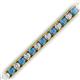 2 - Abril 3.80 mm Round Blue Topaz and Lab Grown Diamond Eternity Tennis Bracelet 