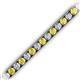 2 - Abril 3.80 mm Round Yellow Sapphire and Lab Grown Diamond Eternity Tennis Bracelet 