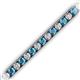 2 - Abril 3.80 mm Round London Blue Topaz and Lab Grown Diamond Eternity Tennis Bracelet 