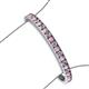 3 - Abril 3.80 mm Round Pink Tourmaline and Lab Grown Diamond Eternity Tennis Bracelet 