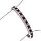 3 - Abril 3.80 mm Round Red Garnet and Lab Grown Diamond Eternity Tennis Bracelet 