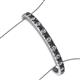 3 - Abril 3.80 mm Round Black Diamond and White Lab Grown Diamond Eternity Tennis Bracelet 