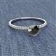2 - Hannah 6.00 mm Classic Round Black and White Diamond Engagement Ring 