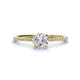 1 - Hannah 6.00 mm Classic Round Lab Grown Diamond and Natural Diamond Engagement Ring 