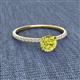 2 - Hannah 6.00 mm Classic Round Yellow and White Diamond Engagement Ring 