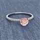 2 - Hannah 6.50 mm Classic Round Morganite and Diamond Engagement Ring 