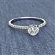 2 - Hannah 6.00 mm Classic Round Lab Grown Diamond and Natural Diamond Engagement Ring 