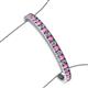 3 - Abril 3.80 mm Round Pink Sapphire and Diamond Eternity Tennis Bracelet 