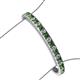 3 - Abril 3.80 mm Round Green Garnet and Diamond Eternity Tennis Bracelet 
