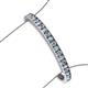 3 - Abril 3.80 mm Round Aquamarine and Diamond Eternity Tennis Bracelet 
