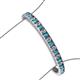 3 - Abril 3.80 mm Round London Blue Topaz and Diamond Eternity Tennis Bracelet 