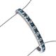 3 - Abril 3.80 mm Round Blue and White Diamond Eternity Tennis Bracelet 