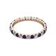 2 - Audrey 2.70 mm Blue Sapphire and Diamond U Prong Eternity Band 