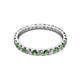 2 - Audrey 2.70 mm Green Garnet and Diamond U Prong Eternity Band 