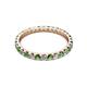 2 - Audrey 2.70 mm Green Garnet and Diamond U Prong Eternity Band 