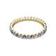 2 - Audrey 2.70 mm Iolite and Diamond U Prong Eternity Band 