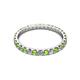 2 - Audrey 2.70 mm Peridot and Diamond U Prong Eternity Band 