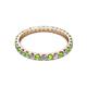 2 - Audrey 2.70 mm Peridot and Diamond U Prong Eternity Band 