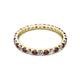 2 - Audrey 2.70 mm Red Garnet and Diamond U Prong Eternity Band 