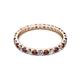 2 - Audrey 2.70 mm Red Garnet and Diamond U Prong Eternity Band 