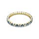 2 - Audrey 2.70 mm London Blue Topaz and Diamond U Prong Eternity Band 